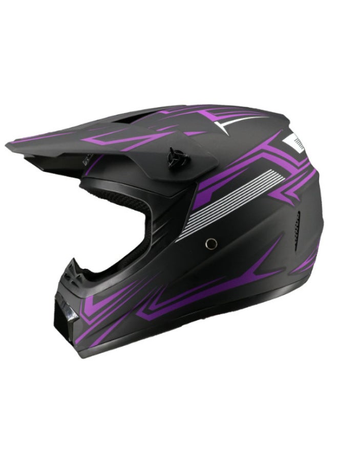Purple Phantom Motorcycle Kart Adult Helmet Small Lightweight Abs Off-road Helmet Colorful Motorcycle Helmet