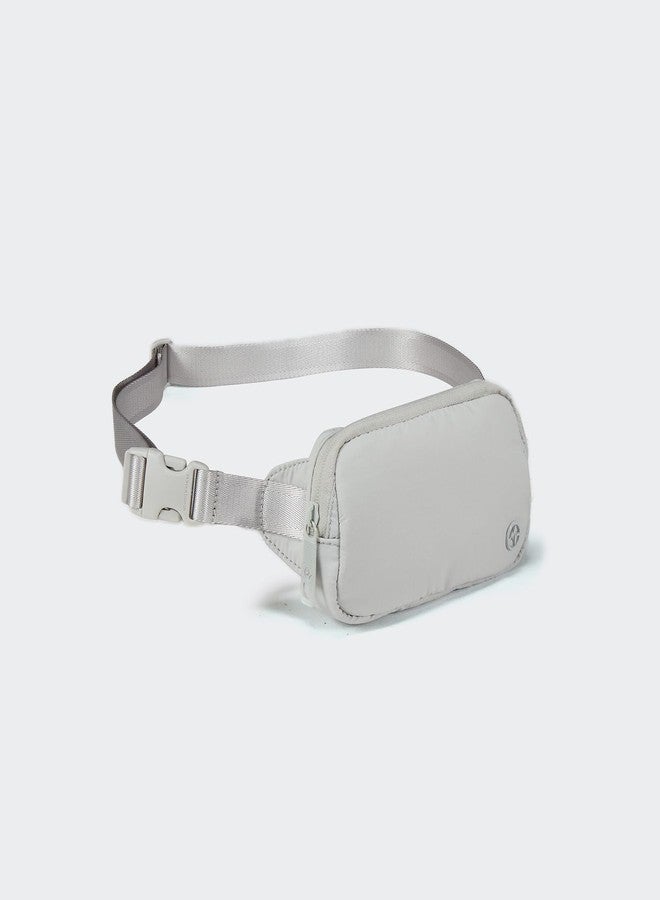 Pander Mini Belt Bag - Ultra Compact, Fits 6.7” Phone, Lipstick, Earbuds, Essentials, Small Crossbody Waist Purse, Pale Grey, Small, Solid - Image 3