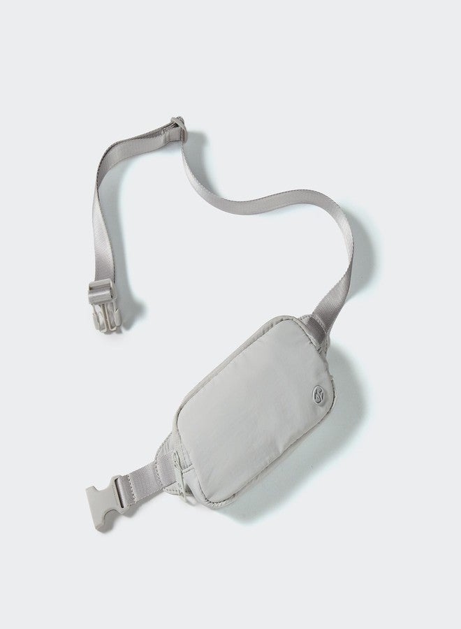 Pander Mini Belt Bag - Ultra Compact, Fits 6.7” Phone, Lipstick, Earbuds, Essentials, Small Crossbody Waist Purse, Pale Grey, Small, Solid - Image 2