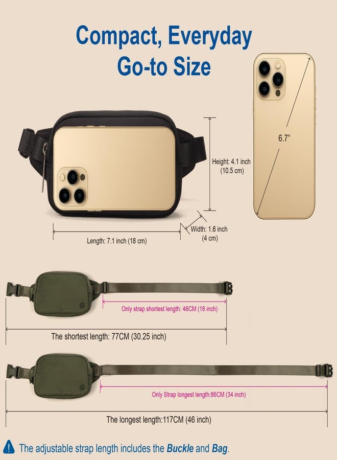 Pander Mini Belt Bag - Ultra Compact, Fits 6.7” Phone, Lipstick, Earbuds, Essentials, Small Crossbody Waist Purse, Pale Grey, Small, Solid - Image 4