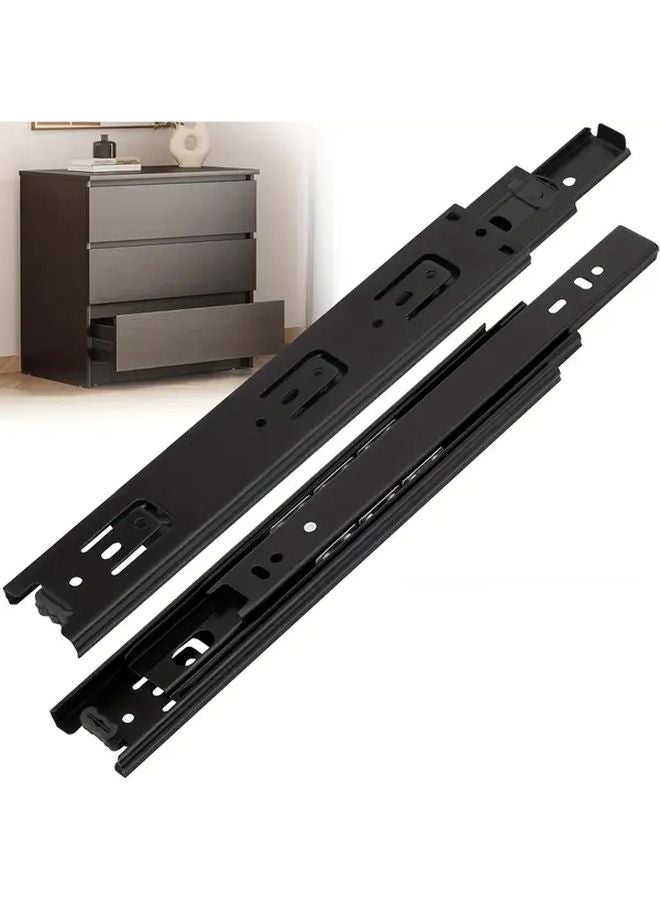 10 Inch Black Heavy Duty Drawer Slides 100LB Capacity Side Mount Cabinet Dresser - Image 2