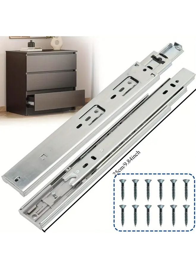 10 Inch Black Heavy Duty Drawer Slides 100LB Capacity Side Mount Cabinet Dresser - Image 4