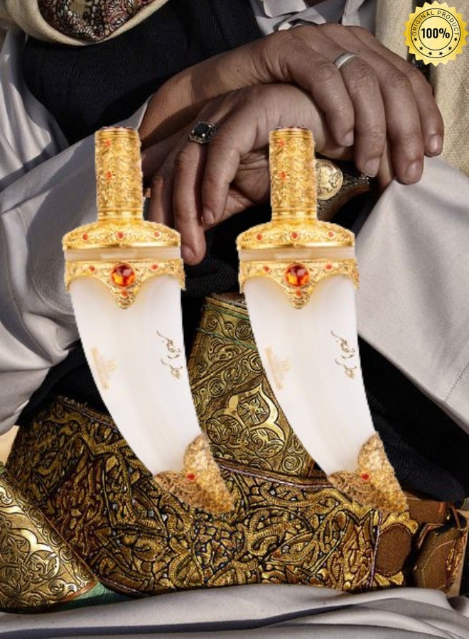 Banafa 2 Pieces Al Khanjar Gold Banafa Perfume EDP 40ML - Image 1