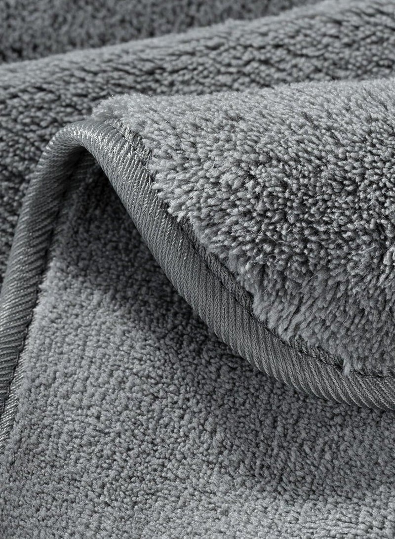 Microfiber Bath Towel 70*140cm, Soft, Durable, Super Absorbent and Fast Drying, Grey - Image 2
