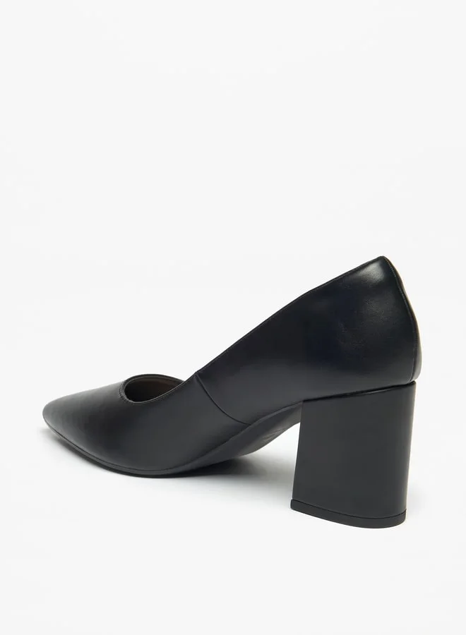 سيليست Women's Solid Slip-On Shoes with Block Heels