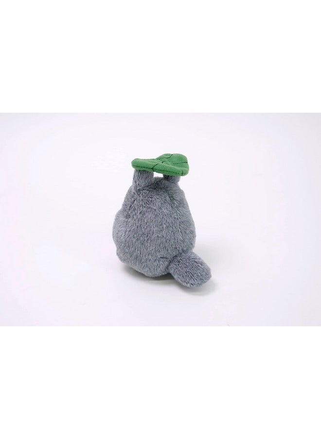 Bandai - My Neighbor Totoro 5" Totoro With Leaf Beanbag, Studio Ghibli Plush - Image 1