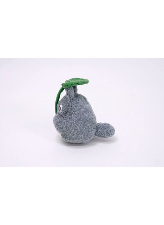 Bandai - My Neighbor Totoro 5" Totoro With Leaf Beanbag, Studio Ghibli Plush - Image 1