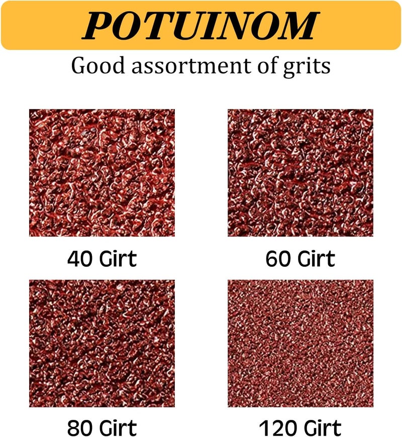 POTUINOM Sanding Belt 4 x 24 Inch,Belt Sander Belts 80 Grits,Best for Sanding Wood,Metal and Paint(10 Pack) - Image 5