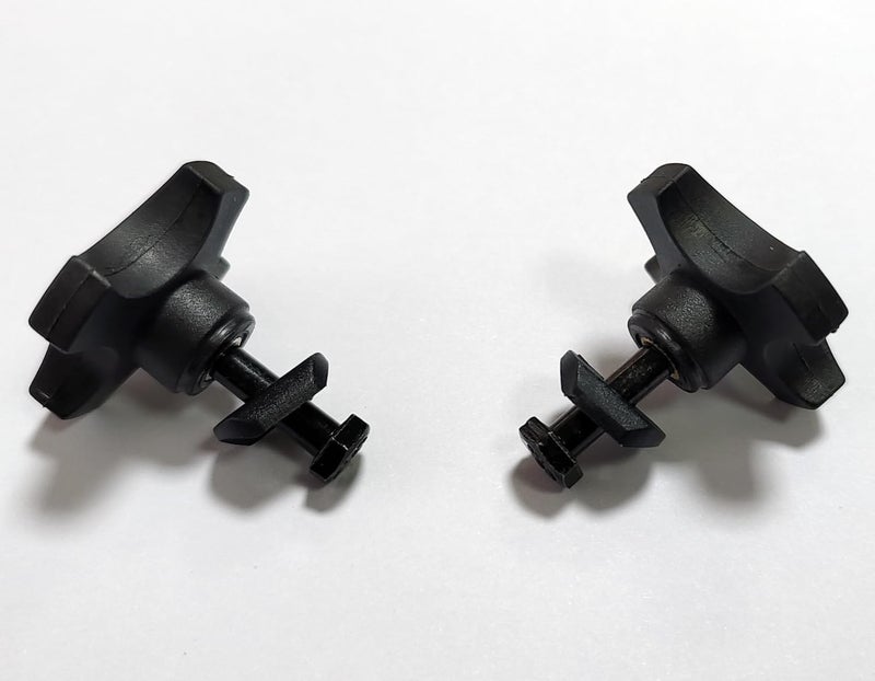 ForconMed Rollator Knob,Four-Corner knob,Replacement Arm Adjustment Knobs for Rollator and Walker, Knob for Adjustable Height Arm, W/Screws and Washers, rollator Universal Parts (1Pr, Black) - Image 1