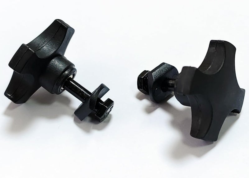 ForconMed Rollator Knob,Four-Corner knob,Replacement Arm Adjustment Knobs for Rollator and Walker, Knob for Adjustable Height Arm, W/Screws and Washers, rollator Universal Parts (1Pr, Black) - Image 4
