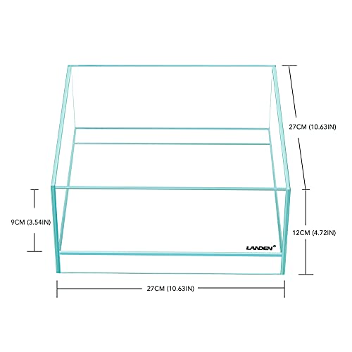 LANDEN Glass Air Aquarium Tank Multi-Scene Landscape Aquarium, 1.6Gallon Rimless Low Iron Shallow Tank,10.63" W×10.63" D×4.72" H (27cmx27cmx12cm) 5mm Thickness - Image 3