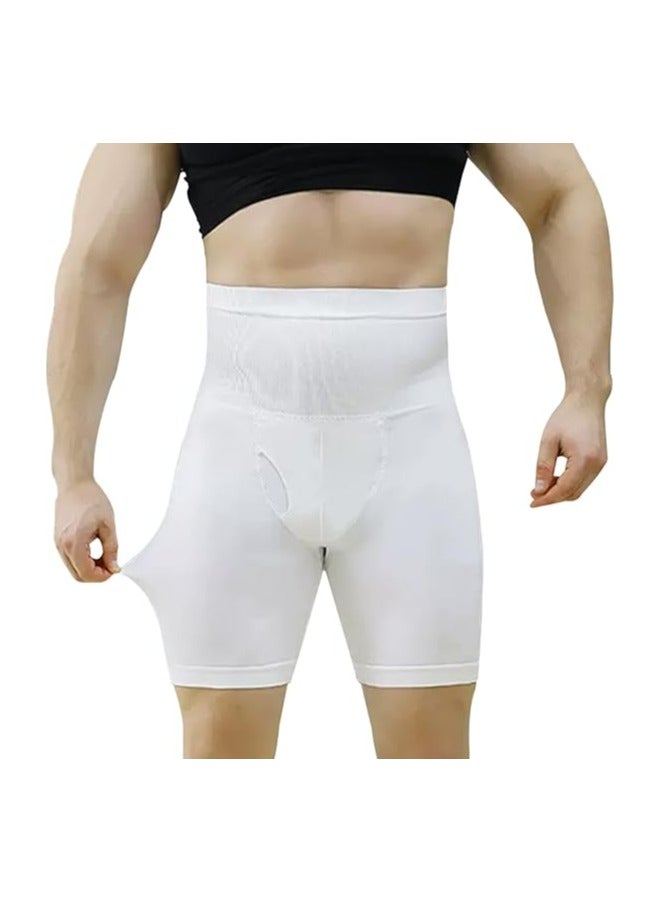 Jolly Chic Men's Body Shaping Suits, Belly Slimming and Body Shaping, High Waist Compression Boxer Underwear, Abdominal Control Shorts - Image 2