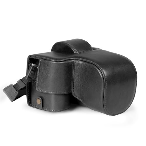 MegaGear Genuine Leather Camera Case for Fujifilm XS20 1855mm Stylish and Protective Digital Photography Bag Black - Image 1