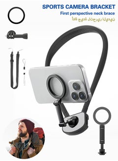 SUNDAREE 360° Magnetic Neck Holder, Anti-Shake Phone Stand for All Models, Adjustable & Flip Design, Hands-Free Phone Mount with Magnetic Plate & Anti-Shake Strap, Perfect for Video Calls & Content Creation  - Image 1