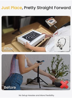 SUNDAREE 360° Magnetic Neck Holder, Anti-Shake Phone Stand for All Models, Adjustable & Flip Design, Hands-Free Phone Mount with Magnetic Plate & Anti-Shake Strap, Perfect for Video Calls & Content Creation  - Image 5