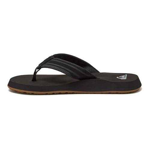 Quiksilver Unisex-Child Youth Monkey Wrench Flip Flop Sandal Big, Black/Black/Brown, 13(31) M US Little Kid - Image 3
