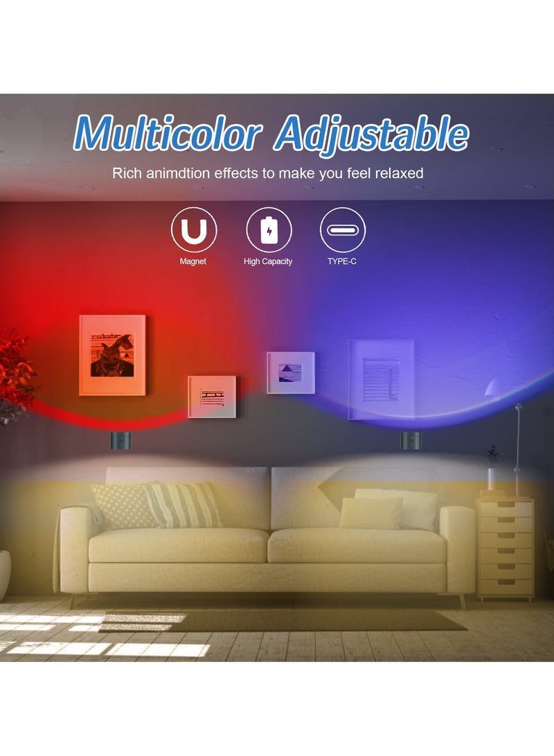 Loquat LED Wall Lamp Battery Operated Dimming Wall Sconces Touch and Remote Control RGB Rechargeable Ambient Light - Image 5