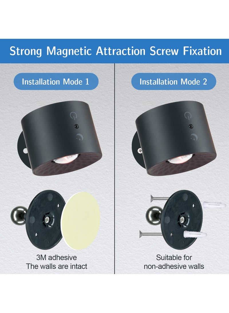 Loquat LED Wall Lamp Battery Operated Dimming Wall Sconces Touch and Remote Control RGB Rechargeable Ambient Light - Image 4