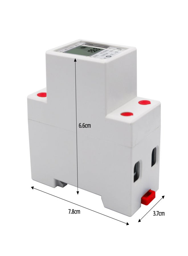 LCD Digital Display Single Phase DIN-Rail Energy Meter 5-80A 220V 50Hz Electronic KWh Meter Power Consumption Monitor DDM15SC - Image 3