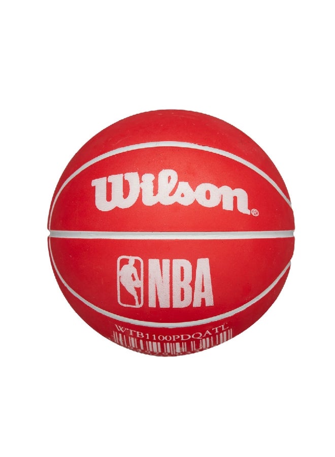 Wilson NBA Atlanta Hawks Super Mini Dribbler Basketball Red and White 6 x 6 x 6 cm WTB1100PDQATL - Image 3