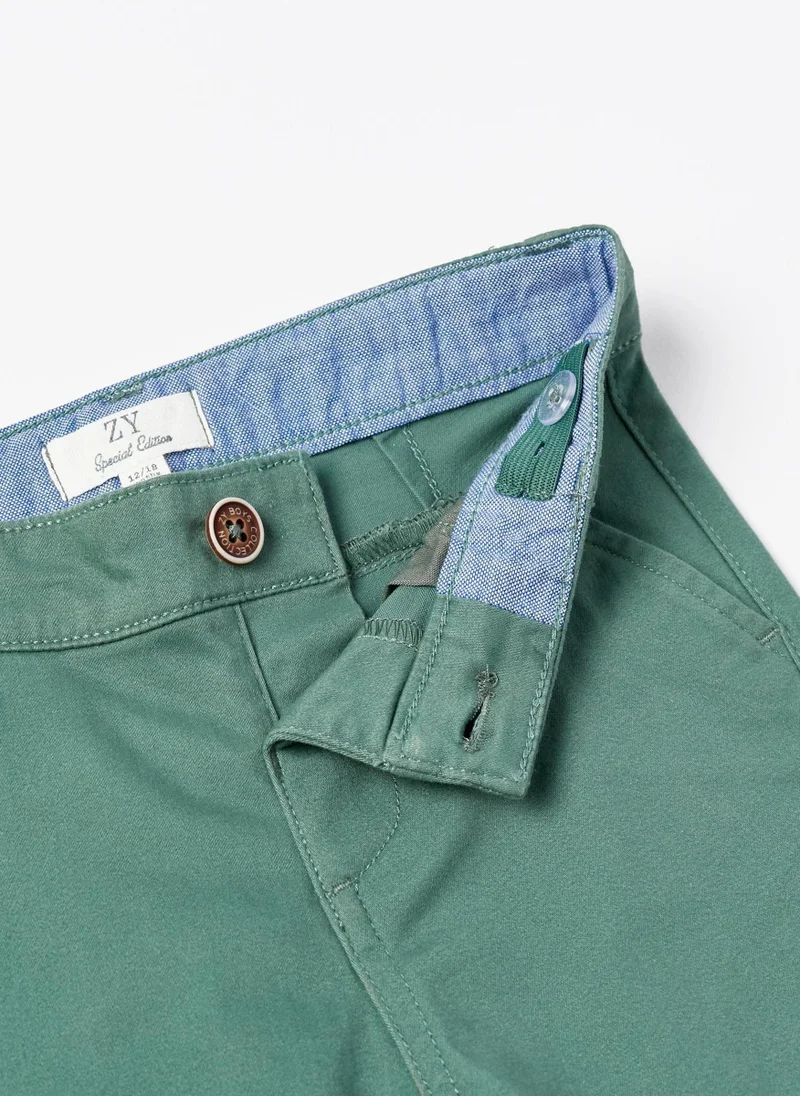 زيبي Shorts with Oxford Detail for Baby Boys