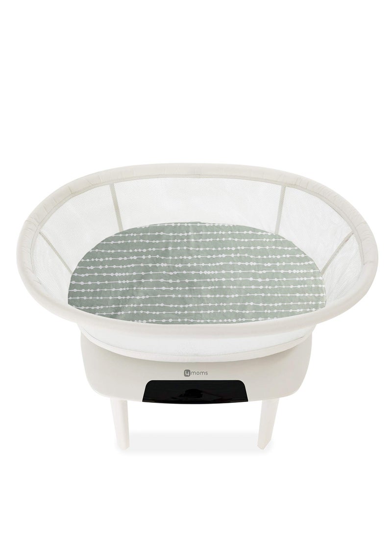 4moms mamaRoo Sleep Waterproof Bassinet Sheet - Beads, Sage - Image 2