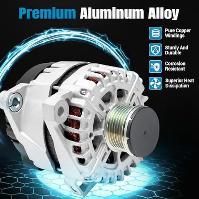 keriolee 11710N Alternator Replacement For 2014 2015 Kia Optima, 2012-2014 Sorento, 2014 Hyundai Sonata, 2013-2016 Santa Fe Sport, 2.0 2.4L, 37300-2G800 37300-2G850 37300-2G855 37300-2G950 - Image 2