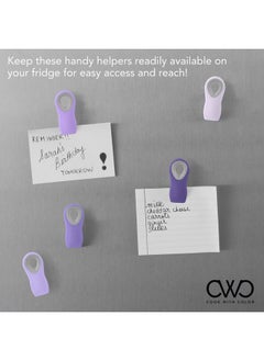 COOK WITH COLOR COOK WITH COLOR Bag Clips with Magnet- Food Clips, Chip Clips, Bag Clips for Food Storage with Airtight Seal Grip for Bread Bags, Snack Bags and Food Bags (Lavender, Pack of 10)  - Image 3
