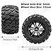 Aimrock 4pcs PreGlued 12mm Hex 28 RC Wheels and Tires OD 5 with Wrench for 110 Traxxas Hoss Stampede Rustler HSP Redcat Volcano RC Monster Truck Tires Wheels OffRoad RC Car - Image 4