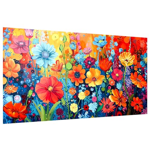 JOOZ Diamond Painting Kits for Adults DIY 5D Large Diamond Art Kits for Adults Flowers Full Drill Diamond Art Flowers Kit Gem Art Kits for Home Wall Decor 275 X 157 Inch - Image 1