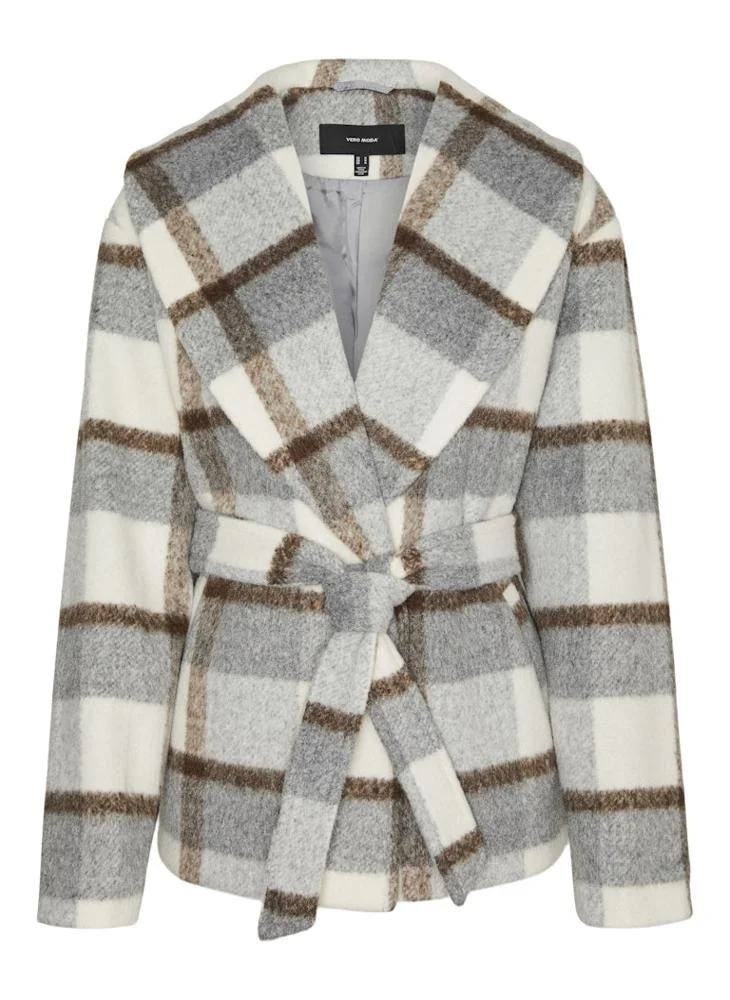 VERO MODA V Neck Pocket Strap Coat