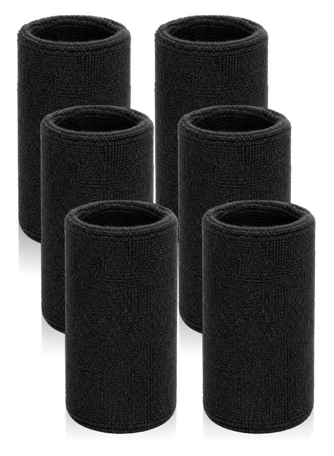 Nfvjfxz 6Pcs Wrist Sweatbands for Men Women Elastic Gym Tennis Wristbands Athletic Absorbent Cotton Wrist Bands for Basketball Running Football Working Out Outdoor Activity - Image 1