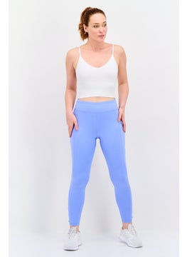 GILLY HICKS Women Sportswear Fit Pull On Training Tights, Blue  - Image 4