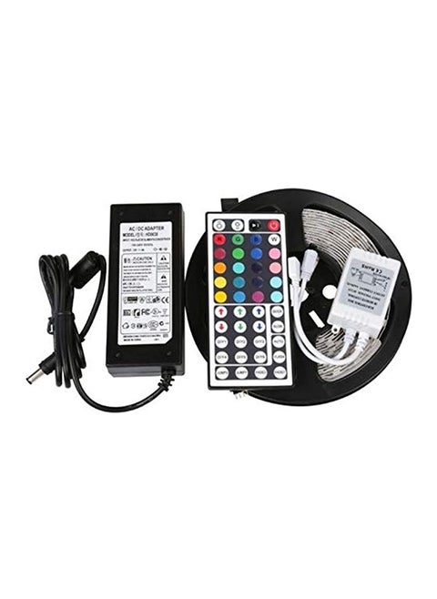 شريط إضاءة 300 LED 5050 RGB SMD 12 فولت مع وحدة تحكم بالأشعة تحت الحمراء (قوة 6 أمبير 5 متر)