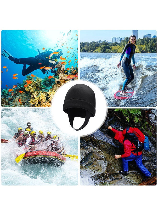 Generic 2mm Neoprene Snorkeling Cap UV Protection Warm Diving Hood Wetsuit Beanie Cap for Snorkeling Swimming Surfing Kayaking - Image 4