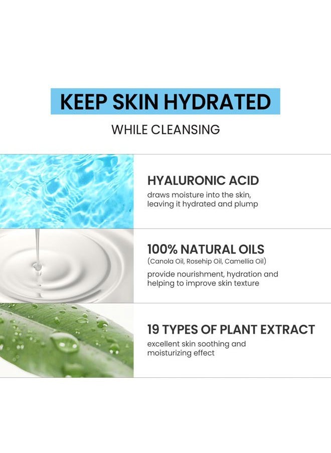 coxir ULTRA HYALURONIC CLEANSING OIL l Gentle Korean Facial Cleanser, Blackhead, Makeup Removal with Hyaluronic Acid, Plant-based oils, No Mineral Oil [5.07 Fl.oz(pack of 1)]  - Image 4