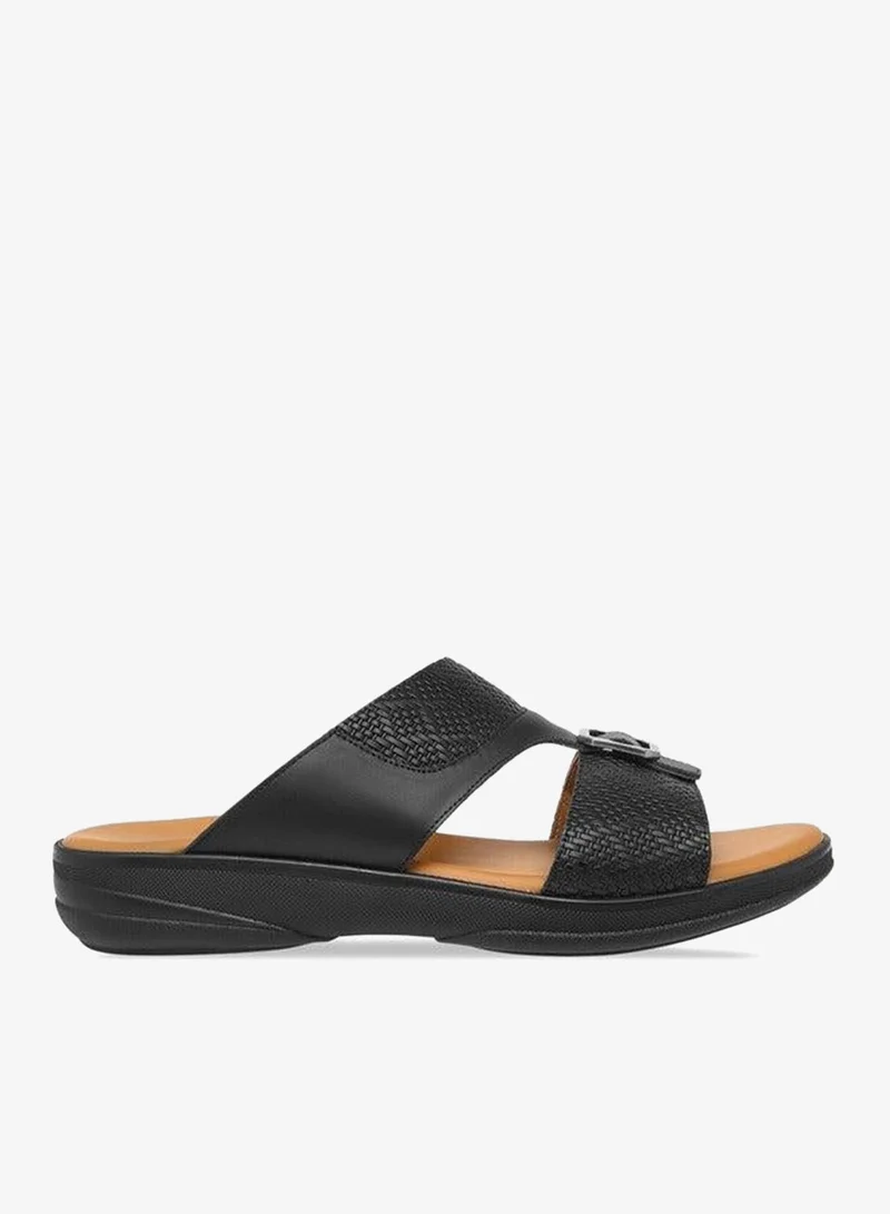 DUCHINI Men's Buckle Accent Slip-On Arabic Sandals Ramadan Collection