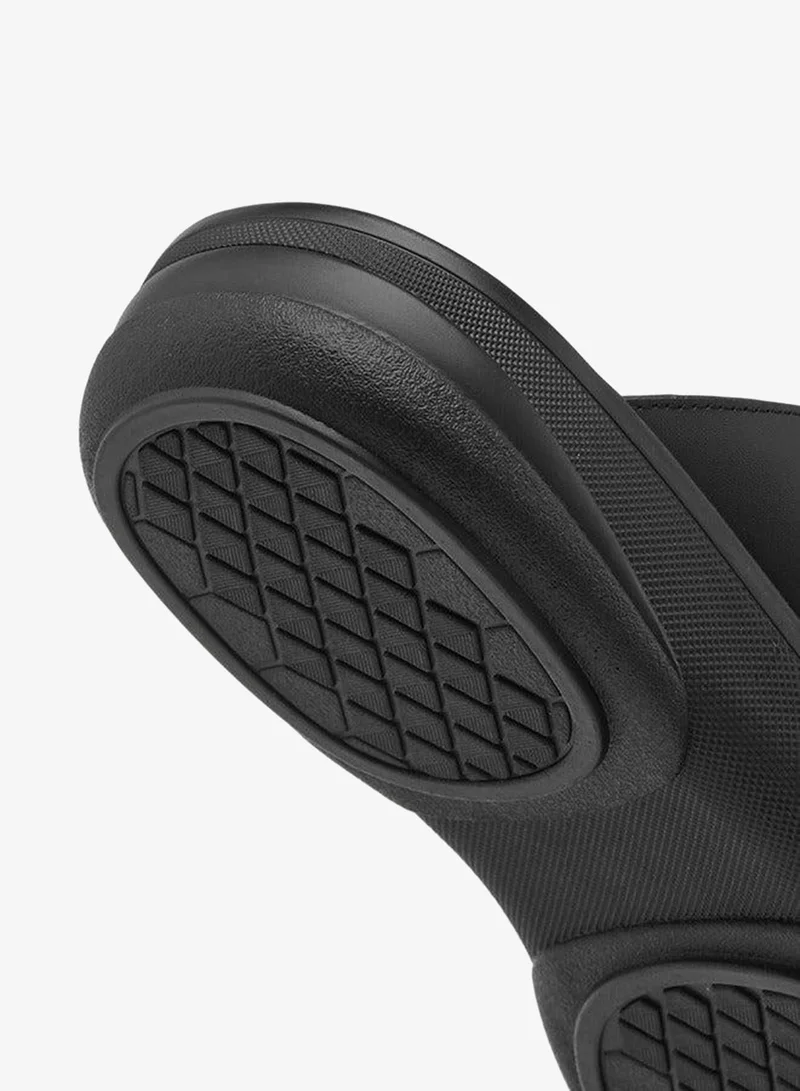 DUCHINI BLACK Men's Buckle Accent Slip-On Arabic Sandals Ramadan Collection for Men | Best Price UAE