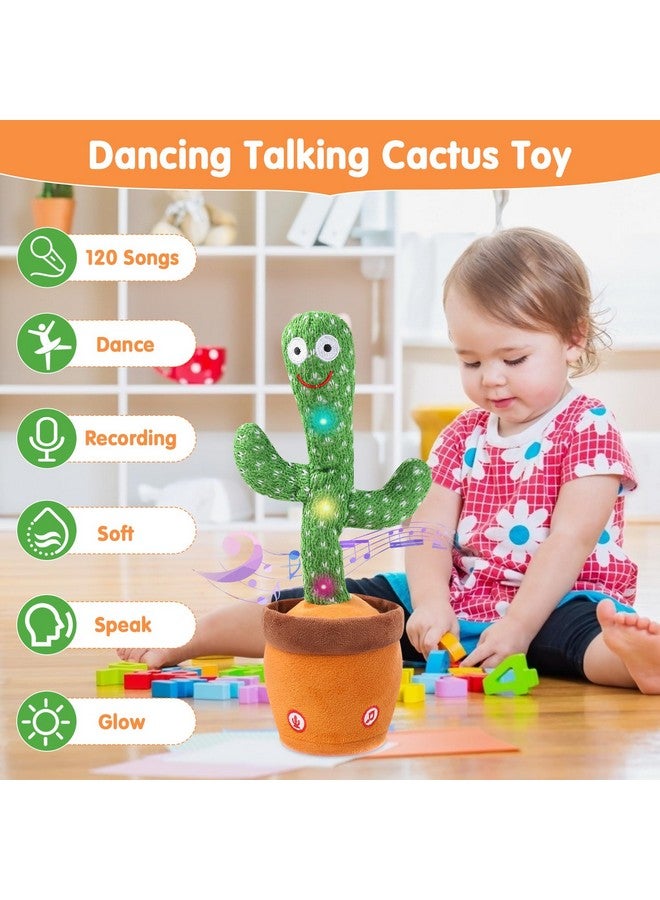 Dancing Cactus Toy for Baby Toddler, Talking Cactus Colorful Glowing Repeating What You Say, Singing Toys 120 Pcs Songs for Baby Gifts - Image 2