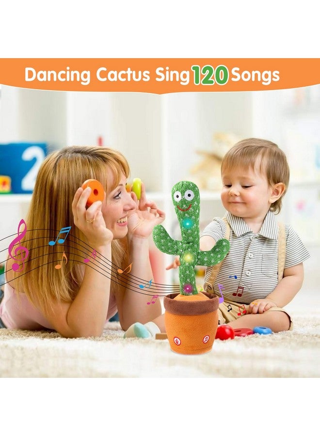 Dancing Cactus Toy for Baby Toddler, Talking Cactus Colorful Glowing Repeating What You Say, Singing Toys 120 Pcs Songs for Baby Gifts - Image 4
