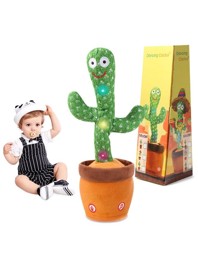 Dancing Cactus Toy for Baby Toddler, Talking Cactus Colorful Glowing Repeating What You Say, Singing Toys 120 Pcs Songs for Baby Gifts - Image 1