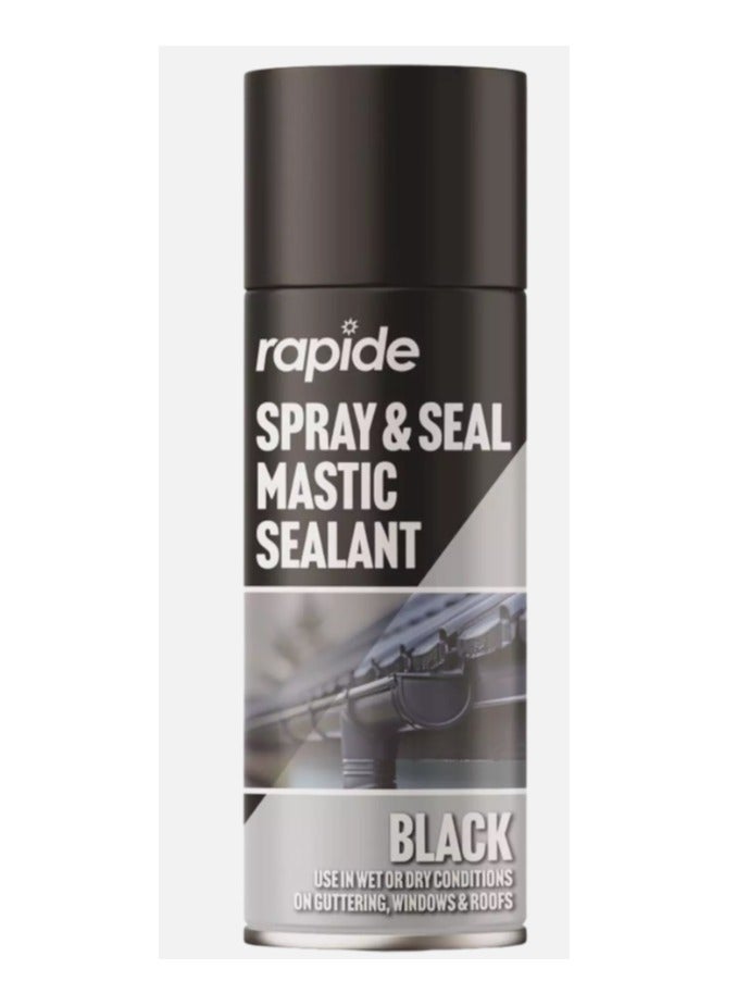 Rapide Products Rapide Spray & Seal Leak Fix Stop Sealant Instant Waterproof Gutter Roof Pipe - Black 300ml - Image 3