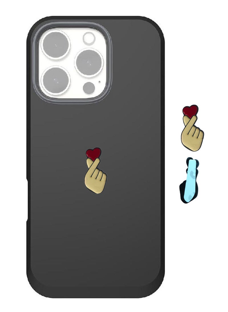 Heart with Hand Mobile Metal Sticker or Any Smooth Surface - Image 1