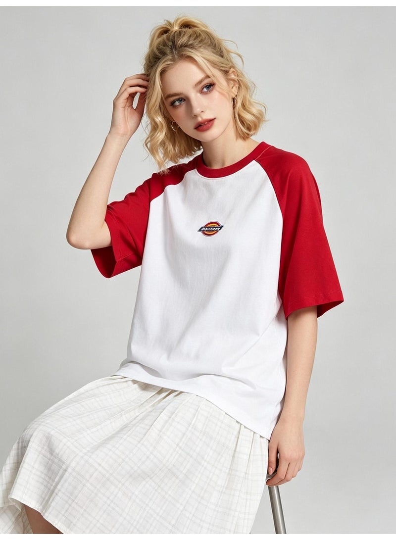 Dickies Loose short-sleeved T-shirts for men and women with shoulder inserts in summer with contrast stitching. - Image 3