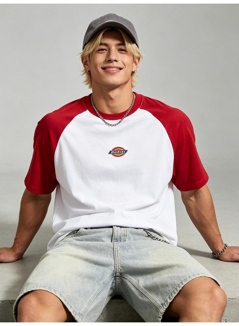 Dickies Loose short-sleeved T-shirts for men and women with shoulder inserts in summer with contrast stitching. - Image 2