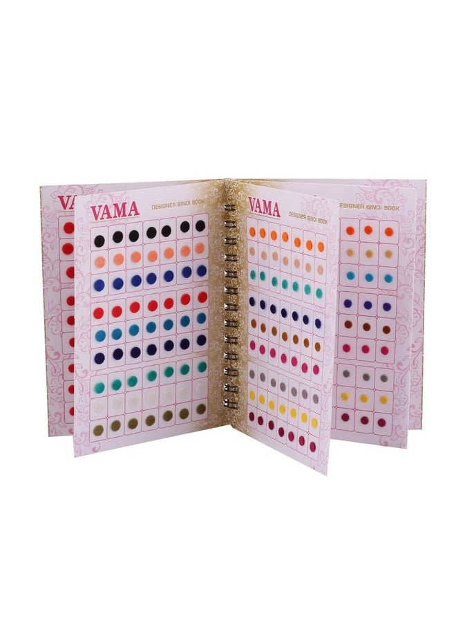 فاما كتيب صغير متعدد الألوان مستدير سادة من Bindis Kumkum، ملصق ذاتي اللصق قابل لإعادة الاستخدام، كتيب Pottu للفتيات والنساء (كتيب Bindis صغير - 504 Bindis)  - Image 1