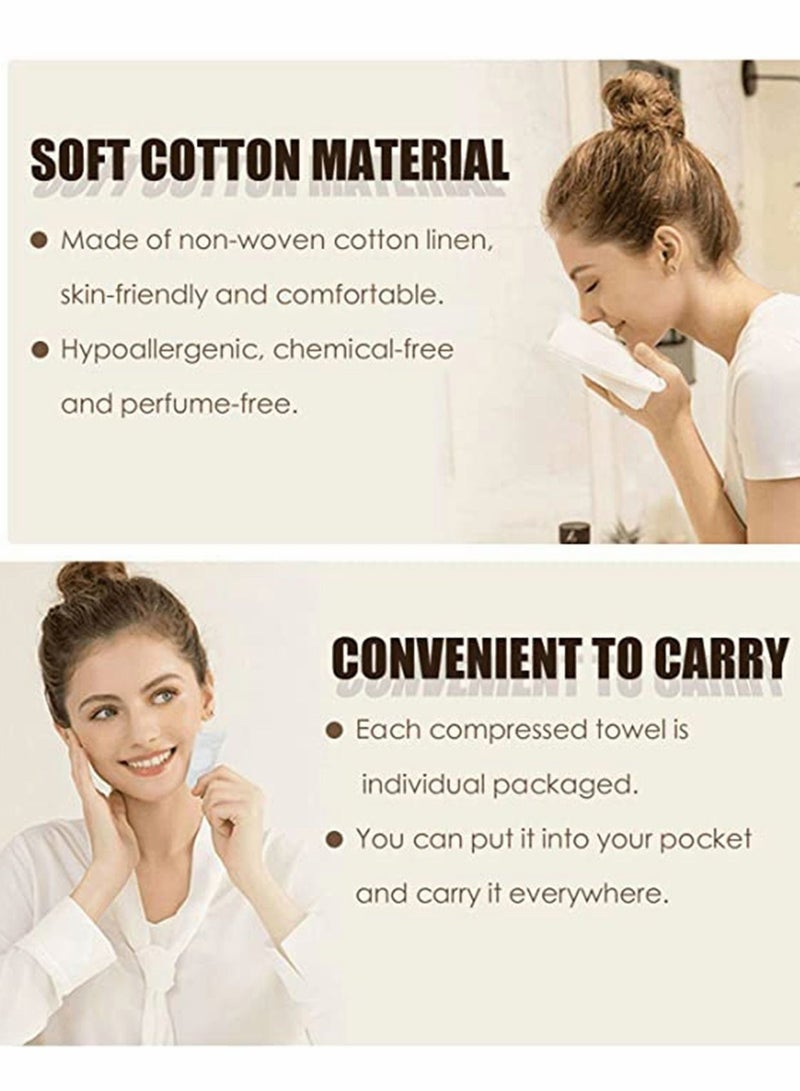 Y&D Compressed Towel Portable Disposable Tablet Towels 200PCS Coin Tissue for Travel Camping Hiking Home Bathroom Beauty Salon Outdoor Sports - Image 4