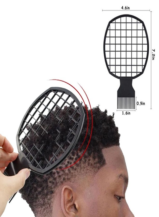 Selalu 3Pcs Twist Combs, ABS Plastic, Hair Sponge Brush Upgraded Design for Men Women Curls Natural Hair(Black) - Image 4