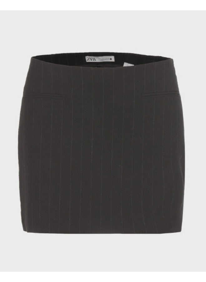 Zara high Iq Business Style Classic Striped Fashion Premium Suit Pencil Skirt - Image 1