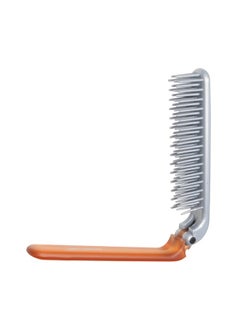 Allegro Combs Scalpcaress Detangler Brush Mini Foldable Hairbrush For Women Kids Ideal For Curly Hair Soft Bristle. Travelfriendly Brush 1 Brush. (Brown)  - Image 1